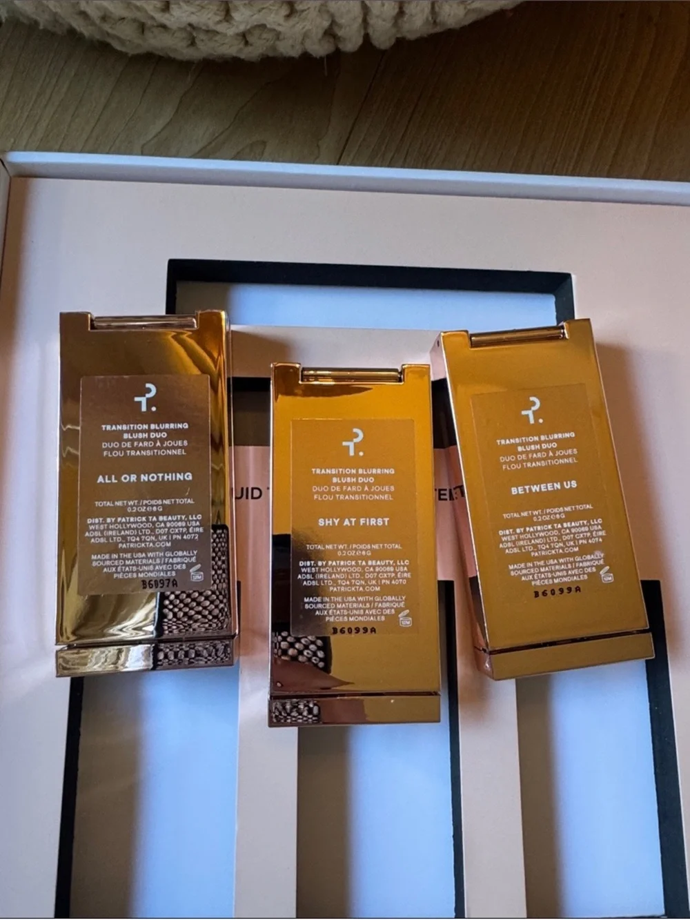 Patrick Ta Transition Blush shy at first between us all or nothing bundle NWT